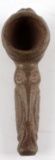 PRECOLUMBIAN TAINO INVERTED FROG MAN STONE PIPE