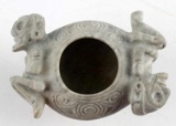 PRECOLUMBIAN TAINO ANTHROPIC STONE LIME VESSEL