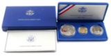 UNITED STATES LIBERTY 3 COIN GOLD AND SILVER SET