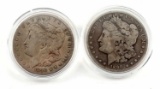 2 1890 CC CARSON CITY MORGAN SILVER DOLLAR COINS