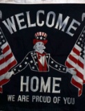 WWII U.S. PATRIOTIC UNCLE SAM WELCOME HOME FLAG