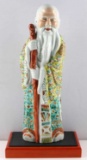 CHINESE IMMORTAL SHOU FIGURE FAMILLE PORCELAIN