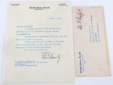 AUTOGRAPHED JOHN F KENNEDY SENATE LETTER 1958