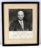 DWIGHT EISENHOWER SIGNED AND INSCRIBED PHOTOGRAPH