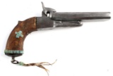 BELGIAN OR FRENCH DOUBLE BARREL PINFIRE PISTOL