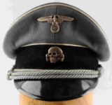 WWII GERMAN THIRD REICH SS OFFICER VISOR CAP