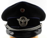 WWII GERMAN THIRD REICH FIRE POLICE OFFICER VISOR