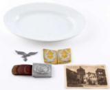 WWII GERMAN LUFTWAFFE PORCELAIN & BADGE GROUPING