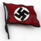 WWII GERMAN THIRD REICH ENAMELED PARTY FLAG PIN