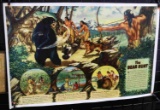 VINTAGE AMERICAN INDIAN HUNTING & ACTIVITY POSTER