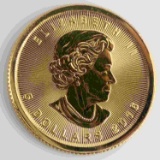 1/10 OUNCE GOLD CANADIAN MAPLE LEAF COIN 2016 BU