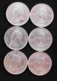 2021 KRUGERRAND SILVER COIN LOT OF 6