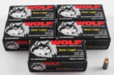 250 ROUNDS OF NEW IN BOX WOLF 9MM LUGER AMMUNITION