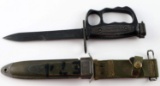 US VIETNAM ERA M7 KNUCKLE DUSTER BAYONET KNIFE