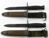 LOT OF 2 US VIETNAM ERA M7 BAYONET KNIVES W SHEATH