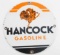 VINTAGE HANCOCK GASOLINE PORCELAIN GAS PUMP SIGN