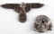 WWII GERMAN WAFFEN SS OFFICERS CAP EAGLE & SKULL