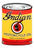 VINTAGE INDIAN MOTORCYCLE OIL ADVERTISING SIGN