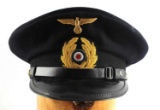 WWII GERMAN NAVAL KRIEGSMARINE OFFICERS VISOR CAP
