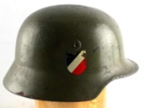 WWII GERMAN ARMY DOUBLE DECAL COMBAT HELMET