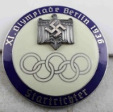 WWII GERMAN THIRD REICH BERLIN OLYMPICS SILVER PIN