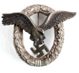 WWII GERMAN THIRD REICH LUFTWAFFE PILOT BADGE