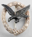 WWII THIRD REICH LUFTWAFFE AERIAL GUNNER BADGE