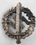 WWII GERMAN THIRD REICH SILVER SA SPORTS BADGE