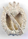 WWII GERMAN ARMY SILVER GENERAL ASSAULT BADGE