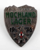 WWII GERMAN 1936 HITLER YOUTH HJ EDELWEISS BADGE