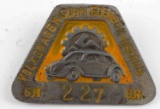 WWII GERMAN REICH VOLKSWAGEN EMPLOYEE PLANT BADGE