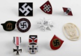 8 WWII GERMAN THIRD REICH PARTY LAPEL PINS HJ SS