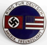 WWII GERMAN THIRD REICH AMERICAN BUND MEMBER BADGE