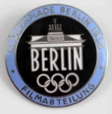 WWII GERMAN REICH 1936 SUMMER OLYMPICS FILM BADGE