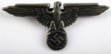 WWII GERMAN WAFFEN SS OFFICERS VISOR CAP EAGLE