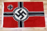 WWII GERMAN WAFFEN SS SWASTIKA BATTLE FLAG