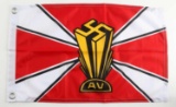 WWII GERMAN AMERICAN BUND AV SWASTIKA BANNER FLAG