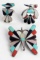 VINTAGE ZUNI NATIVE STERLING SILVER INLAY JEWELRY