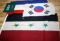 4 FOREIGN NATIONAL FLAGS SYRIA RUSSIA KOREA SAUDI