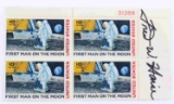 US FIRST MAN ON THE MOON STAMPS SIGNED BY HAISE