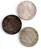 US PEACE DOLLAR SILVER COIN LOT OF 4