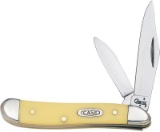 CASE YELLOW SYNTHETIC SMOOTH PEANUT KNIFE 80030