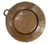 LARGE 25 INCH ANTIQUE COPPER SERVING PAN TRAY