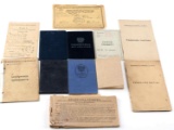 LOT OF 6 WWI WWII POLISH ID BOOKS AND DOCUMENTS