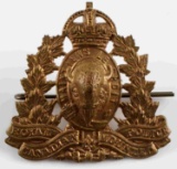WWI RCMP CANADIAN MOUNTED POLICE CAP VISOR BADGE