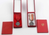 2 CASED POLISH MEDALS FOR THE PEOPLES REPUBLIC