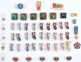 LOT OF 50 SOVIET 1980 OLYMPICS PINS & BADGES