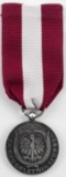 WWII POLISH 20 YEAR LONG SERVICE MEDAL W RIBBON