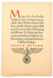 WWII GERMAN 1942 NSDAP HITLER PROPAGANDA POSTER