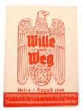 WWII GERMAN 1939 OUR WILL AND WAY NSDAP MAGAZINE